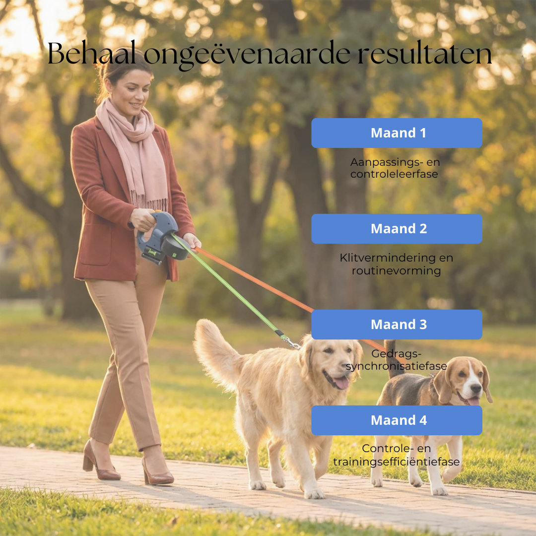 DuoWandellijn – Anti‑Verstrengelde Dubbele Hondenriem