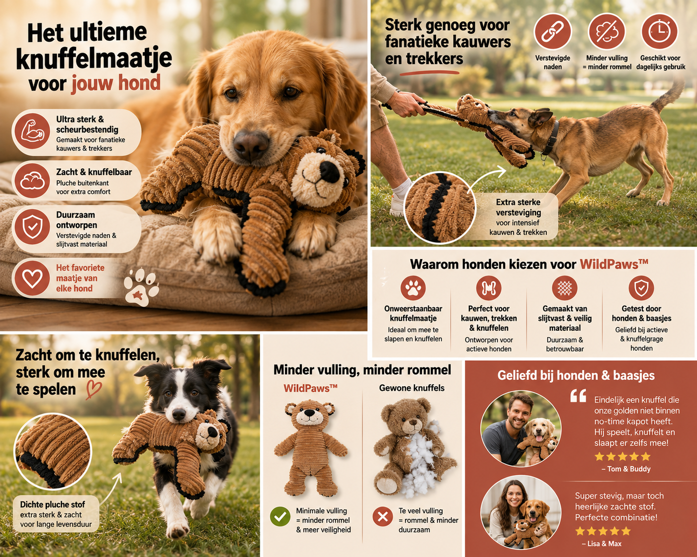 WildPaws ultra-sterk hondenknuffel kauwbestendig