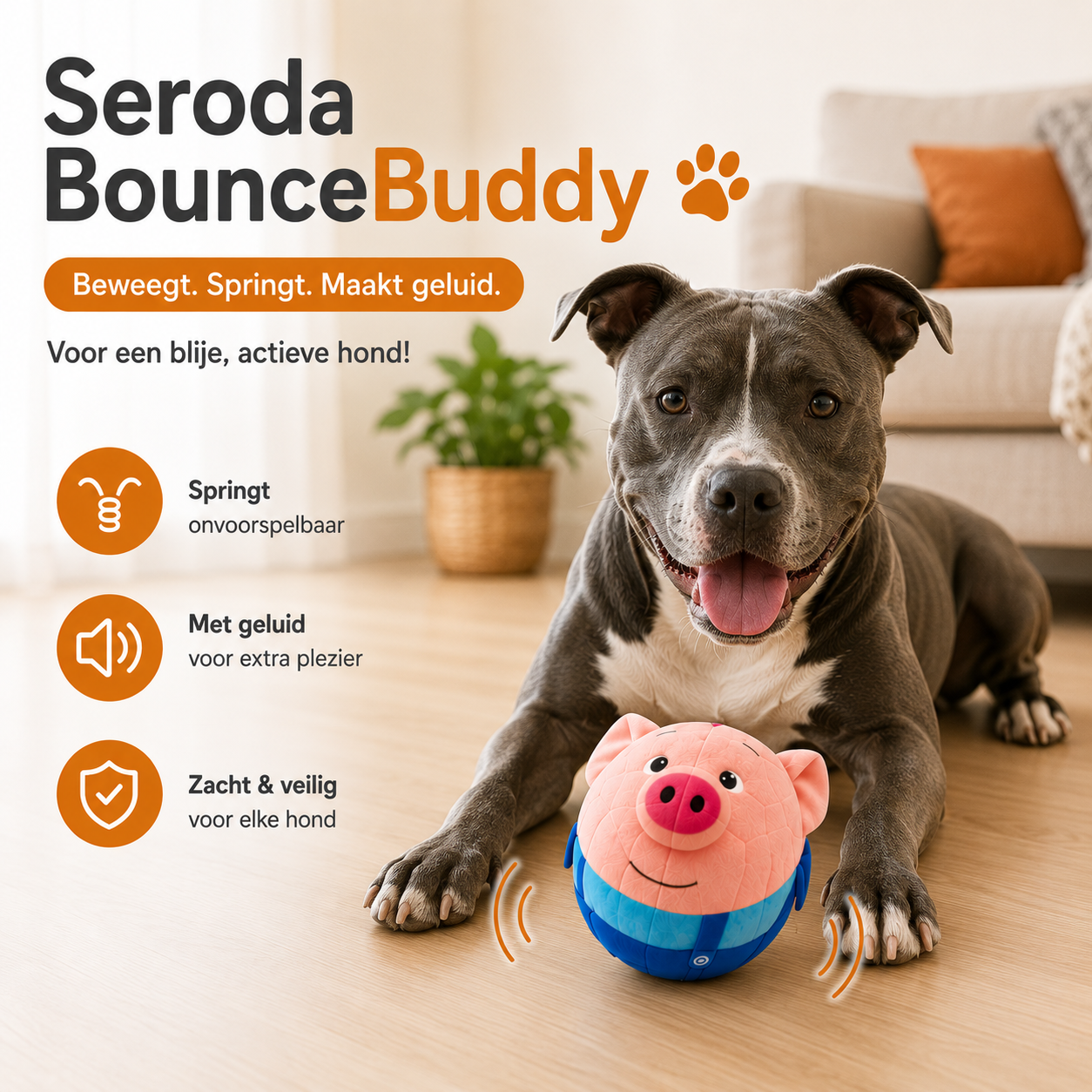 BounceBuddy duurzaam en slim speelgoed voor honden
