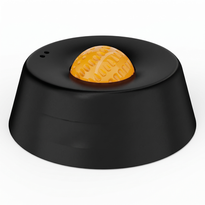 SlowLick zwart met oranje bal
