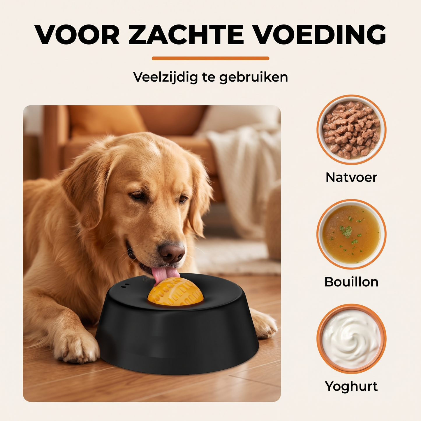SlowLick voor zachte voeding natvoer bouillon yoghurt