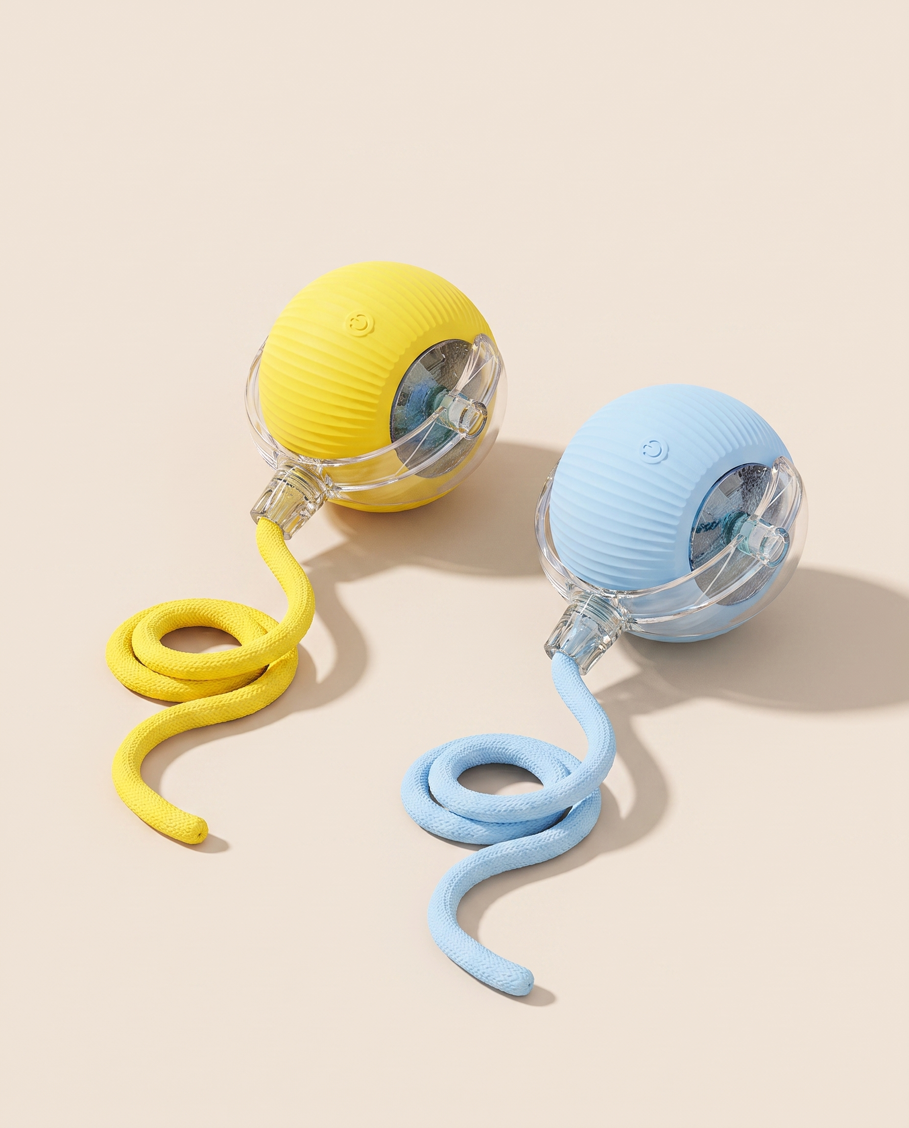 PawChaser bundel twee ballen geel en lichtblauw