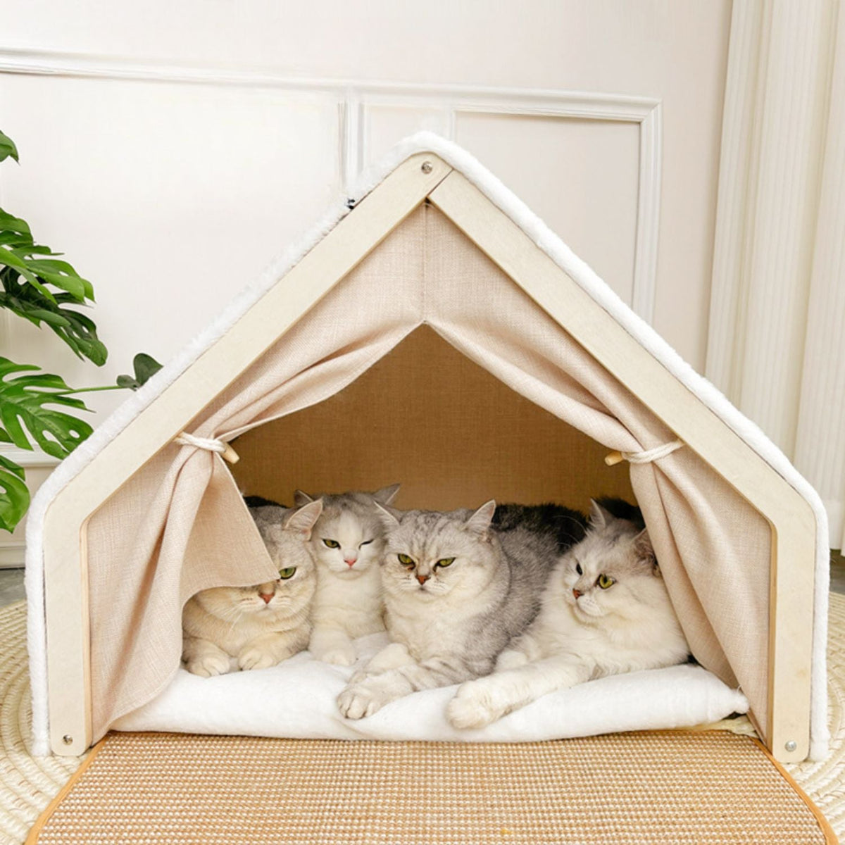 XL Kattenvilla met Krabdak